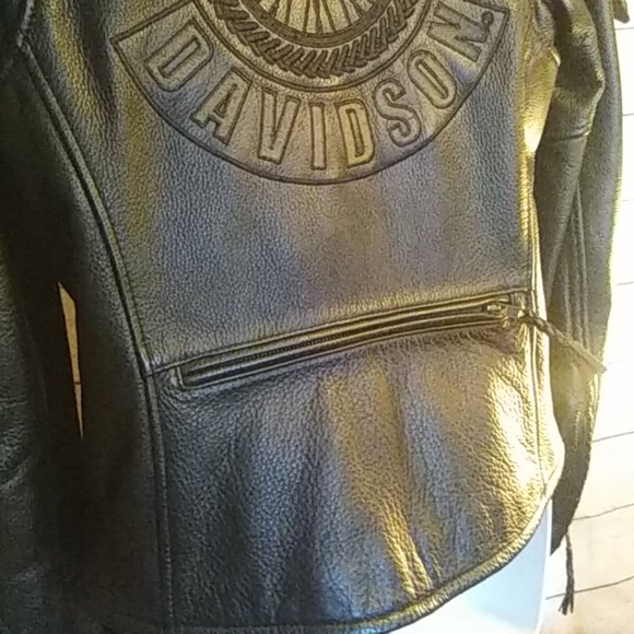 SOLD-Harley Davidson Leather Coat - Picture 11 of 15